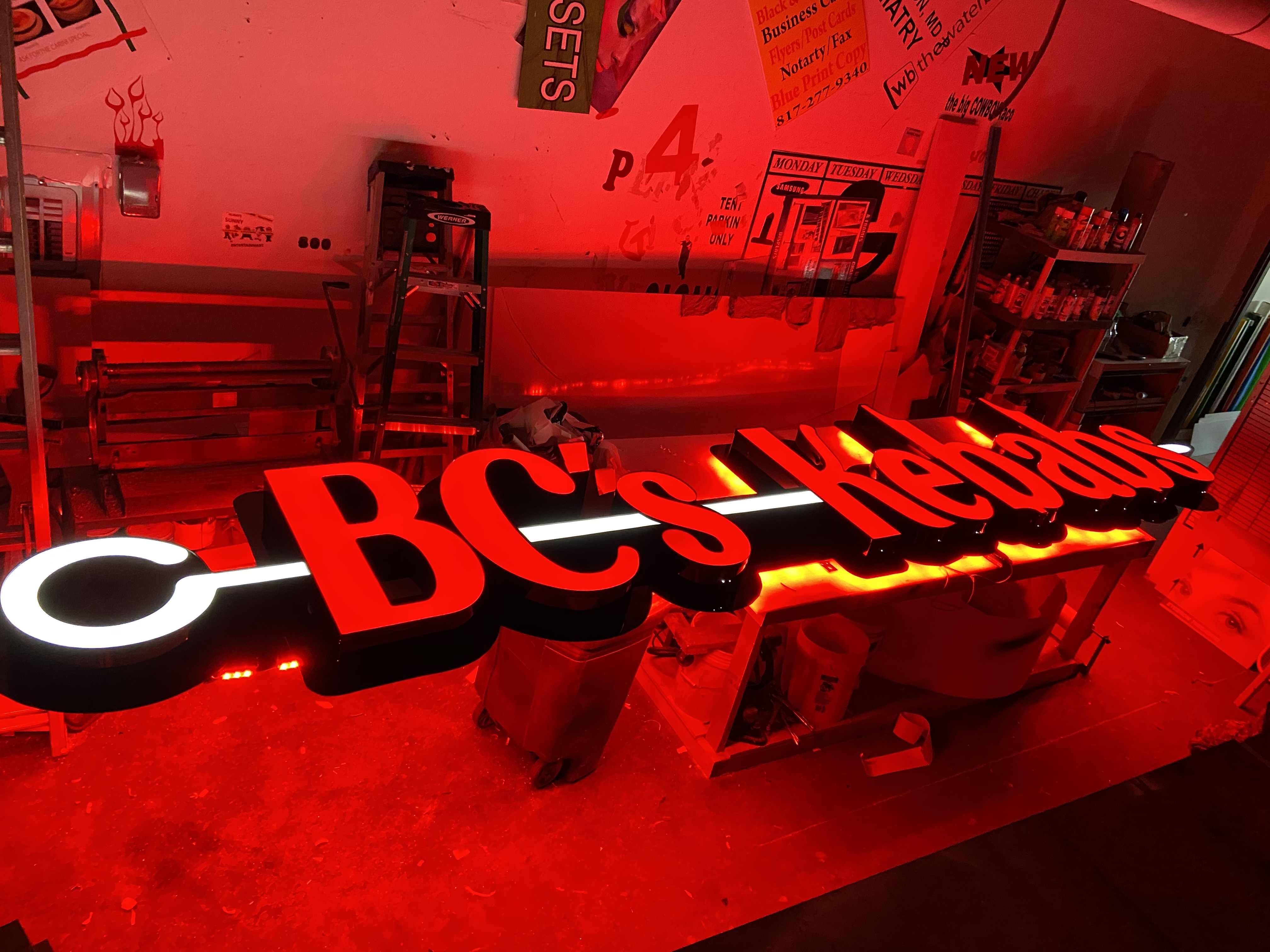 Auto Service 3D Letters